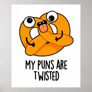 Poster Mes jeux de mots sont un biscuit apéritif drôle Tw