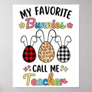 Poster Mes lapins préférés m'appellent professeur Léopard