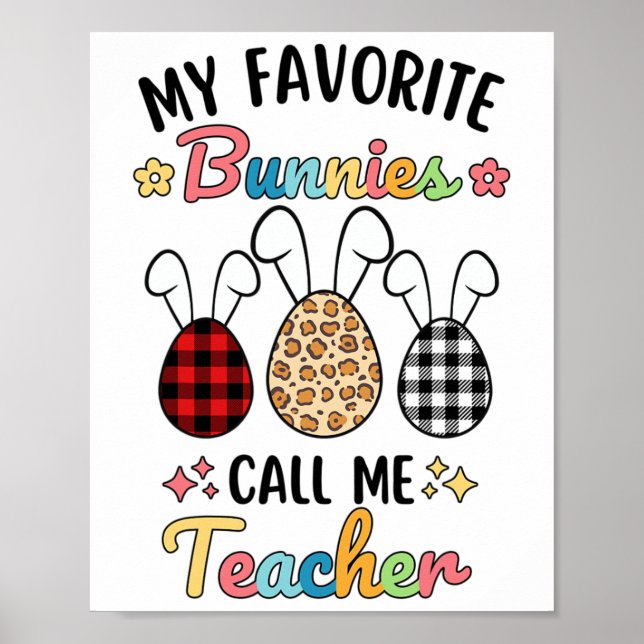 Poster Mes lapins préférés m'appellent professeur Léopard (Devant)