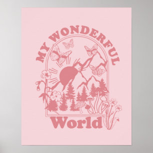 Poster Mes merveilleuses fleurs rétro du monde