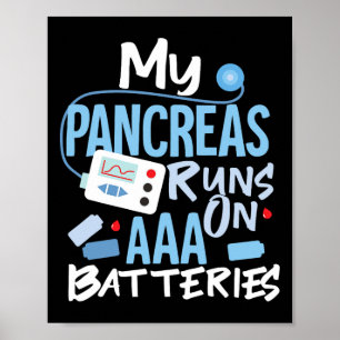 Poster Mes Pancréas Fonctionne Sur Les Batteries AAA Type