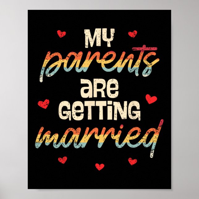 Poster Mes parents se marient Fiançailles Mariage (Devant)