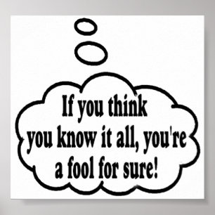 Poster Mes pensées exactement !