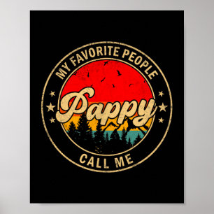 Poster Mes personnes préférées m'appellent Pappy Retro po