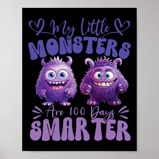 Poster Mes Petits Monstres Sont 100 Jours Plus Smarter Fl (Devant)
