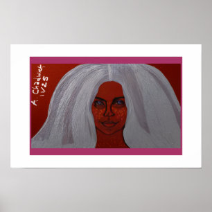 Poster Mes taches de rousseur sont mon symbole de positiv