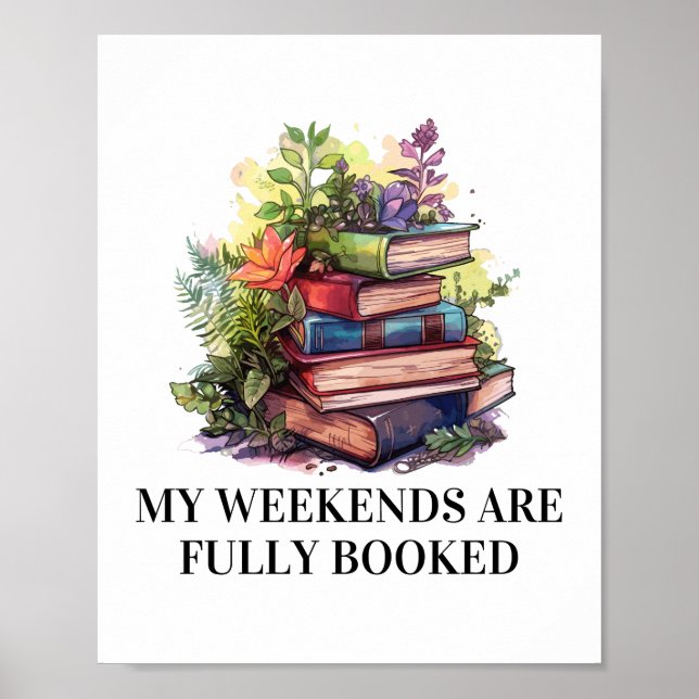 Poster Mes Week-ends Sont Entièrement Réservés | Enseigna (Devant)