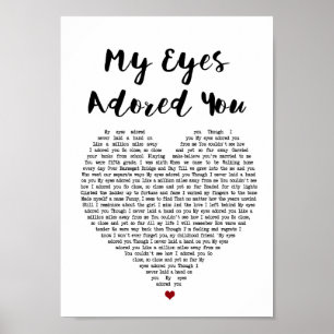 Poster Mes yeux vous ont adorés copie lyrique d'art de