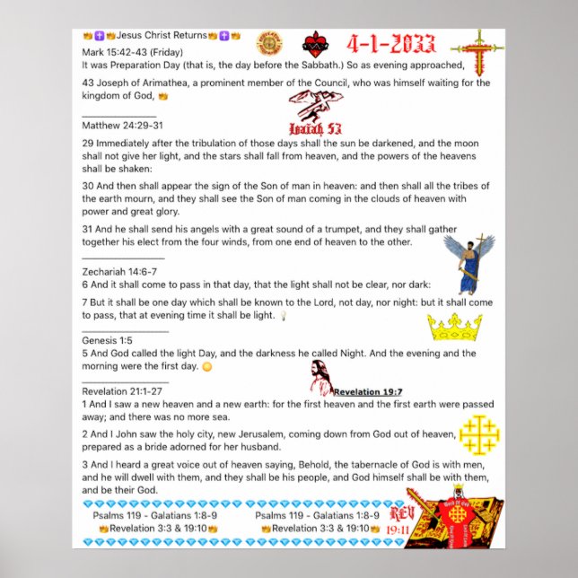 Poster Message à l'église (Devant)