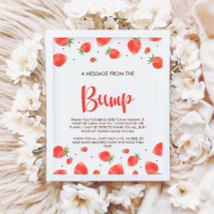 Poster Message Berry Sweet Baby shower du panneau de boss
