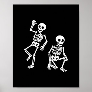 Poster Message caché subtil anti Trump Squelette dansant