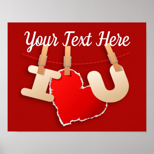 Poster Message d'amour clair et simple (Devant)