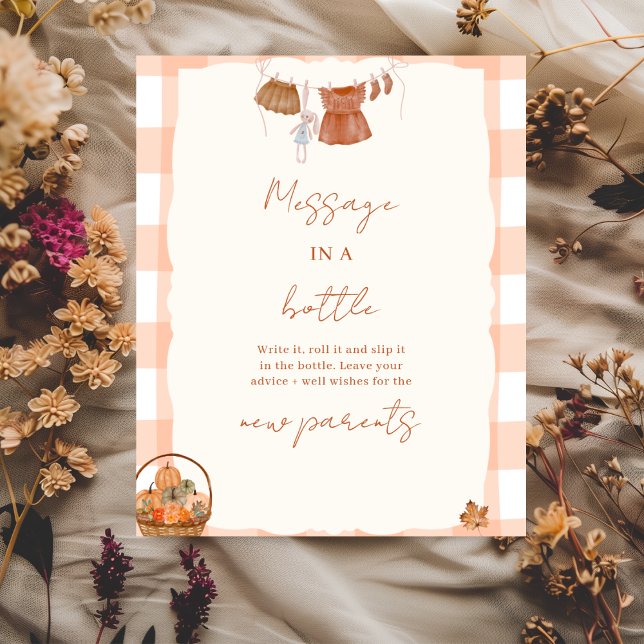 Poster Message d'amour dans une enseigne Baby shower bout (Créateur téléchargé)