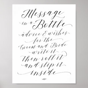 Poster Message dans une bouteille Autre inscription du li