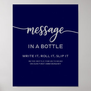 Poster Message Dans Une Bouteille Élégant Panneau En Arge
