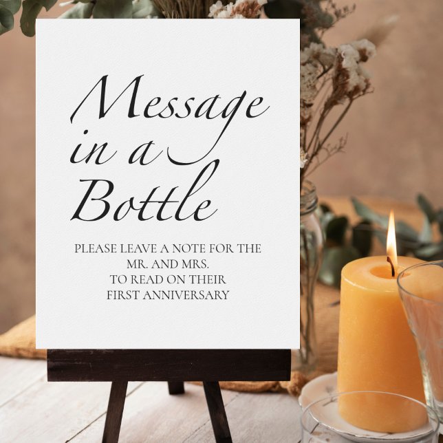 Poster Message dans une bouteille Mariage panneau du livr (Créateur téléchargé)
