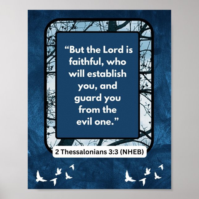 Poster Message de foi - Verse biblique - 2 Thessaloniens  (Devant)