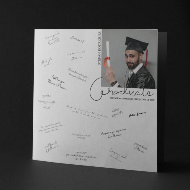 Poster Message de graduation moderne pour invité (Créateur téléchargé)