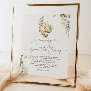 Poster Message de la pouponnière Cottagecore boho de la b