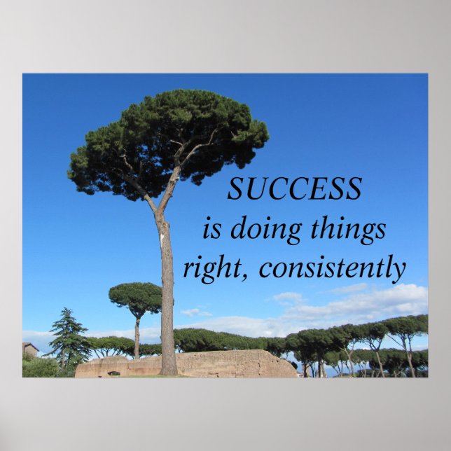 Poster Message de motivation de réussite (Devant)