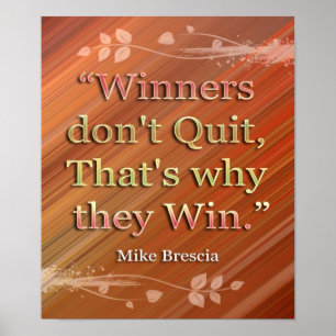 Poster Message de motivation des gagnants Imprimer