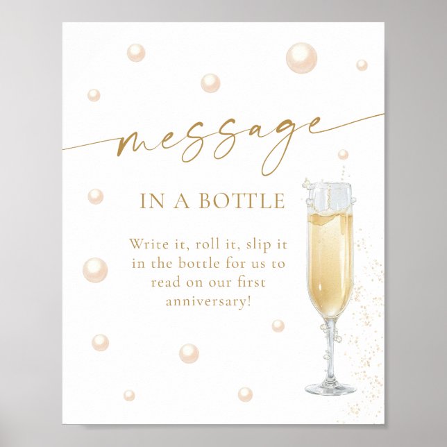 Poster Message de Pearl Prosecco pour la Mariée dans une  (Devant)