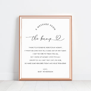Poster Message de script du coeur mignon du signal Bump 8
