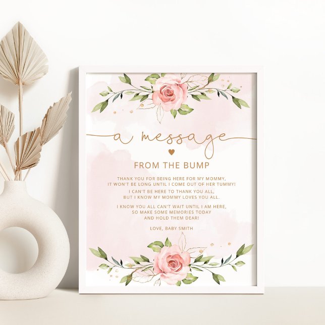Poster Message floral clair du bosse (Créateur téléchargé)