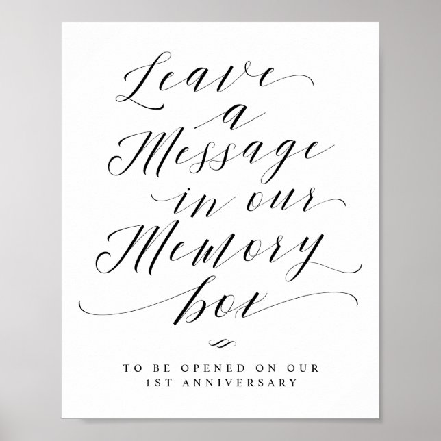 Poster Message pour notre panneau Mariage de script de bo (Devant)