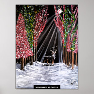 Poster Messager sacré de Nara Peinture d'Alfred Fox