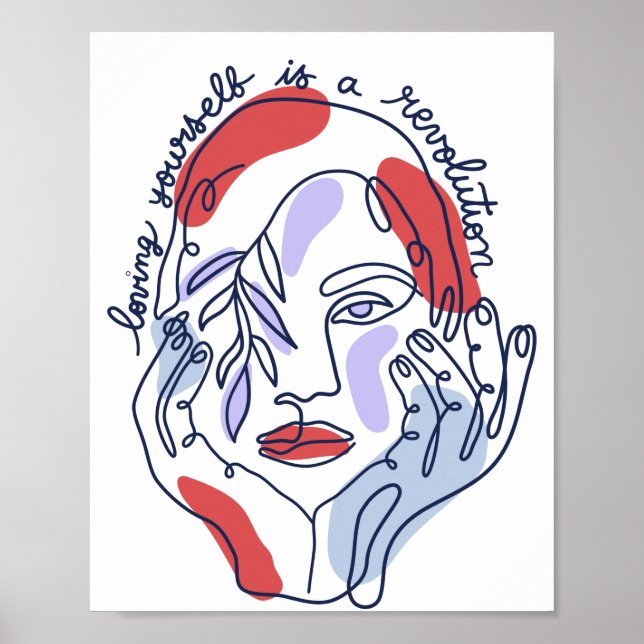 Poster Messages de mouvement de positivité du corps (Devant)