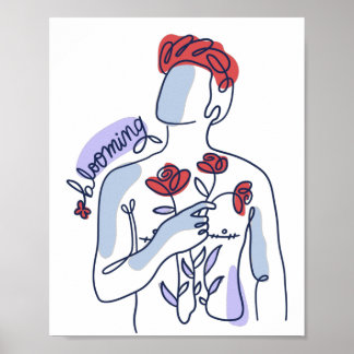 Poster Messages de mouvement de positivité du corps