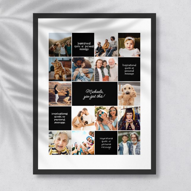 Poster Messages personnalisés de confort inspiré et 14 ph (Créateur téléchargé)