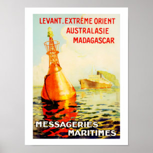 Poster Messagries Maritimes ~ Bouée