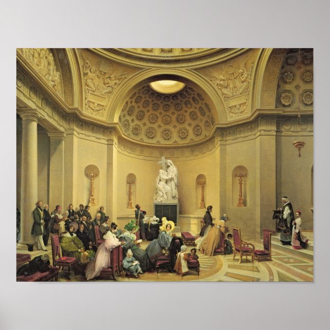 Poster Messe dans la chapelle expiatoire, 1830-48 (Devant)
