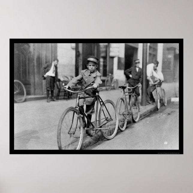Poster Messenger Boy and Bicycle 1911 (Devant)
