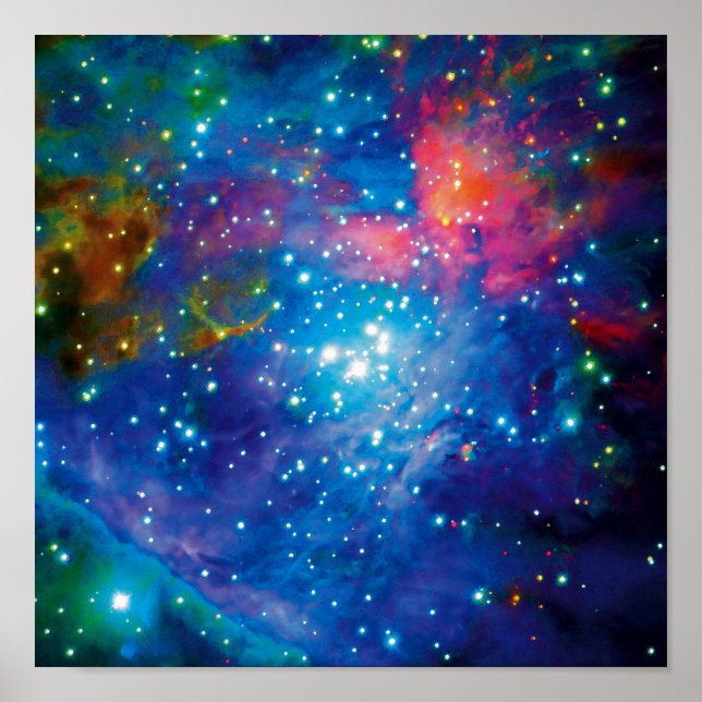 Poster Messier 42 Orion Nebula infrarouge ESO photo spati (Devant)