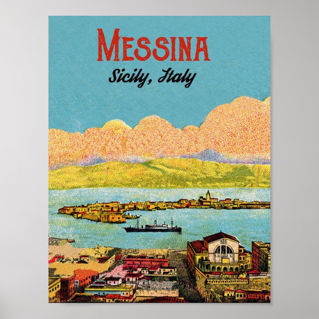Poster Messine, Sicile, Italie (Devant)