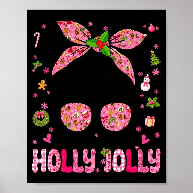 Poster Messy Bun Christmas Nk Coquette Christmas Girls To (Devant)