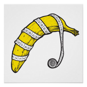Poster 🍌 mesure de banane, pop-art