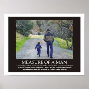 Poster Mesure d'une citation inspirée d'homme
