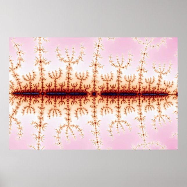 Poster Mesure sismique - Art fractal (Devant)