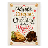 Mesurez le fromage et le chocolat avec votre cœur