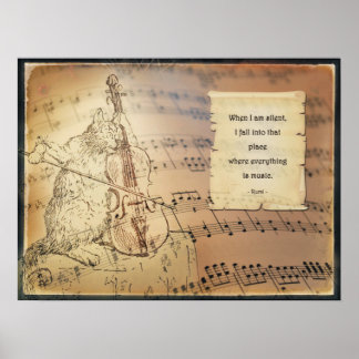 Poster met Rumi - Everything is music