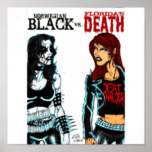 Poster Métal Noir Vs. Métal Mort