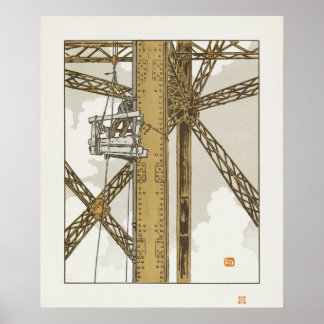 Poster Métallurgiste travaillant sur la Tour