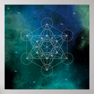 Poster Metatron, chakra, zen, géométrique sacrée, ange, é