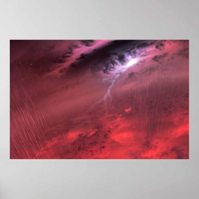 Poster Météo Sur Une Étoile Naine Brown. (Devant)