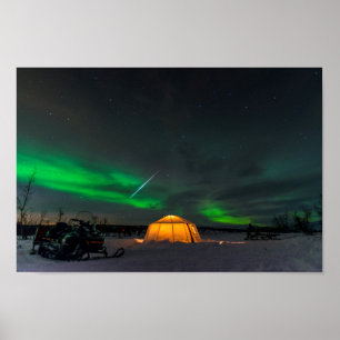Poster Meteor Geminid et aurores boréales en Suède