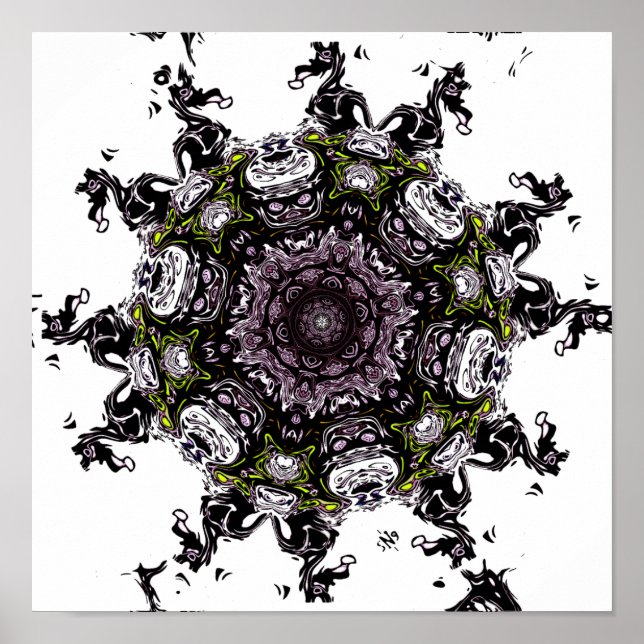 Poster Météor monstre vivant v2 - motifs (Devant)